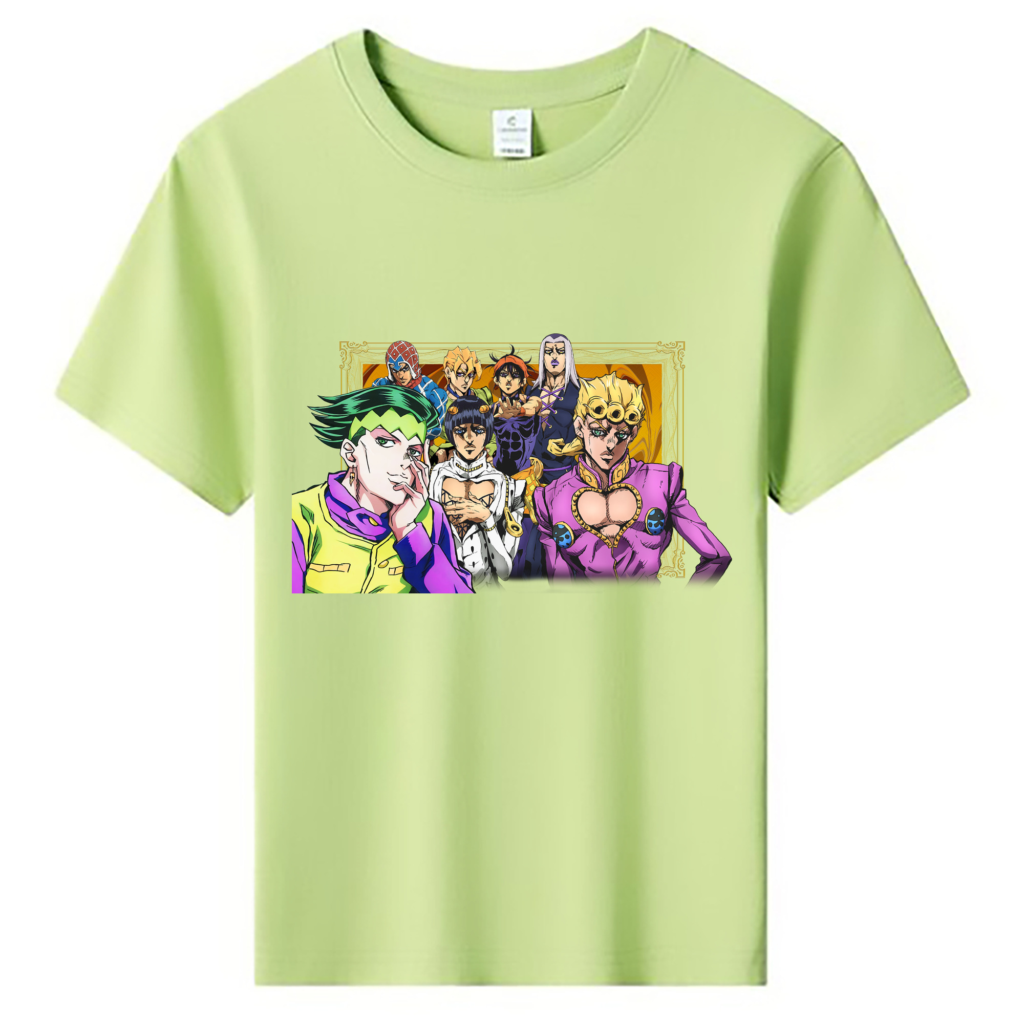 （画像用） ジョジョの奇妙な冒険 ジョルノ?ジョバァーナ JoJo's Bizarre Adventure Giorno Giovanna 綿100％キッズTシャツ（フロントプリント）